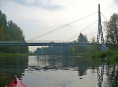Most linowy | Most linowy nad Wkrą w Śniadówku